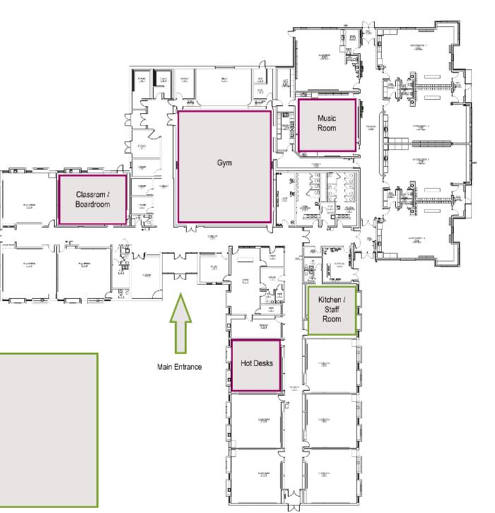 Map of Sydenham Campus with labels